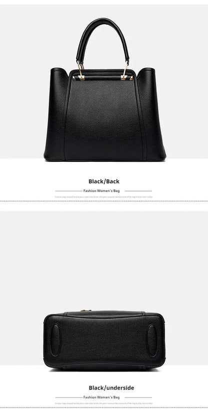 Fashion Women Soft PU Leather Handle Handbag Designer Shoulder Crossbody Bag Ladies Large Capacity Shopping Messenger Tote Bag