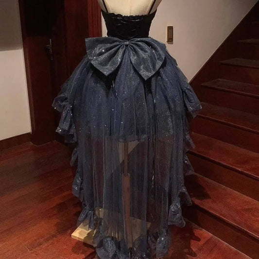 Summer New French Fashionable, Waist Wrapped, Slim and Slim Slim Sparkling Tailed Dress Short Skirt for Women
