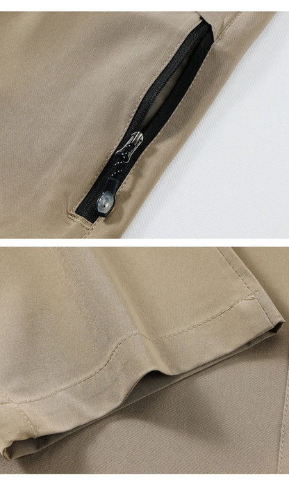 Men's Breathable Sports Pants Lightweight Hiking with Zipper Pocket Quick Dry Water Resistant Fishing Travel Trousers