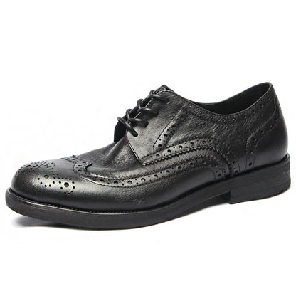 Genuine leather Men Formal Shoes Handcrafted Men Brogue Dress Shoes Classic Business Mens Oxford Shoes Luxury leather footwear