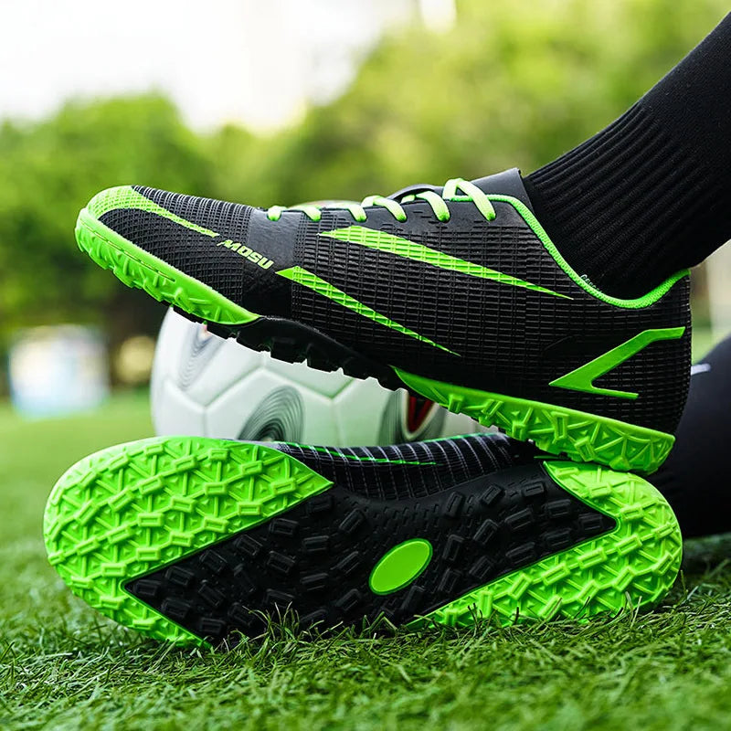 New Outdoor Men Soccer Shoes Adult Cleats Long Spikes Football Boots Training Sport Footwear Sneakers Non Slip Training Unisex