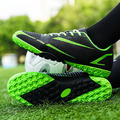 New Outdoor Men Soccer Shoes Adult Cleats Long Spikes Football Boots Training Sport Footwear Sneakers Non Slip Training Unisex