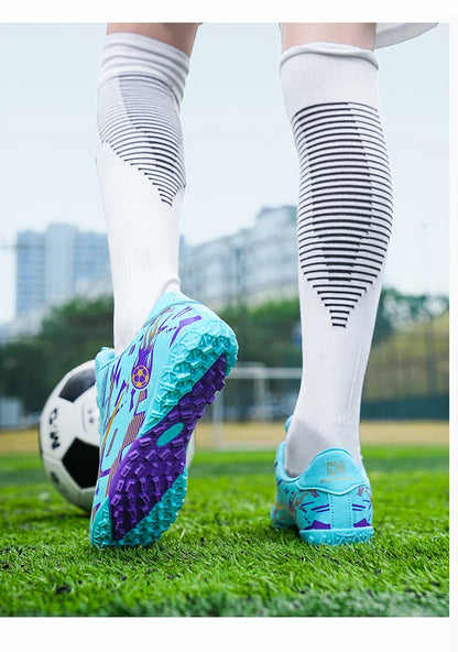 New Men Kids Soccer Shoes Football Boots Ultralight Match Grass Boys Professional Cleats Non-Slip Training Shoes Drop Shipping