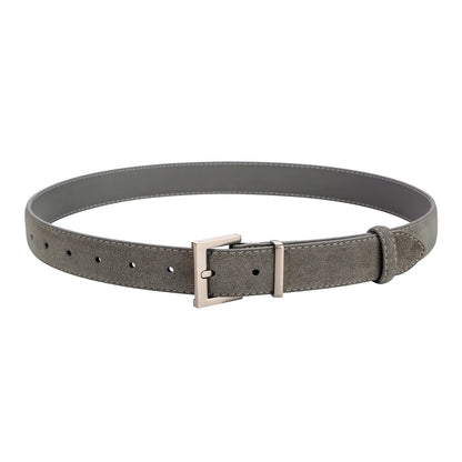 New Luxury Double Genuine Leather Belt for Women Jeans Casual Dress Square Alloy Buckle Ladies Trendy Belts Fashion Waistband