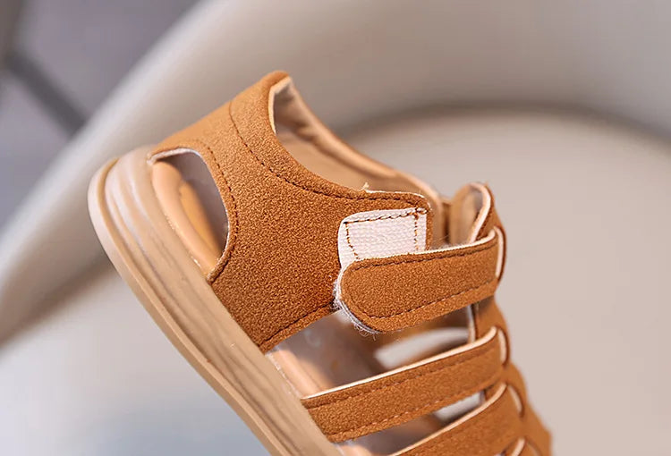 1-6 Years Children Summer Outdoor Beach Shoes Girls Princess Vintage Suede Sandals for Kids Boy 2026 New Arrival Footwear I01121