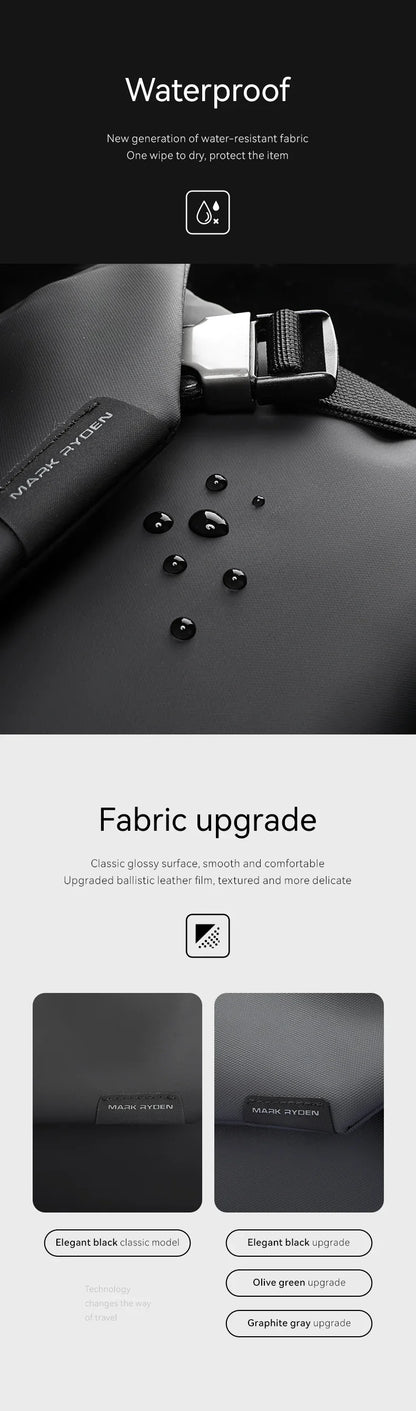Leather Waterproof Multifunction Messenger Bag Large Capacity Sling Shoulder Bags mens crossbody bag