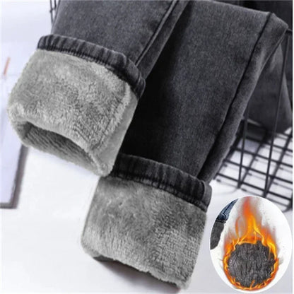 Women Velvet Ankle Length Casual Thick Pencil Pants