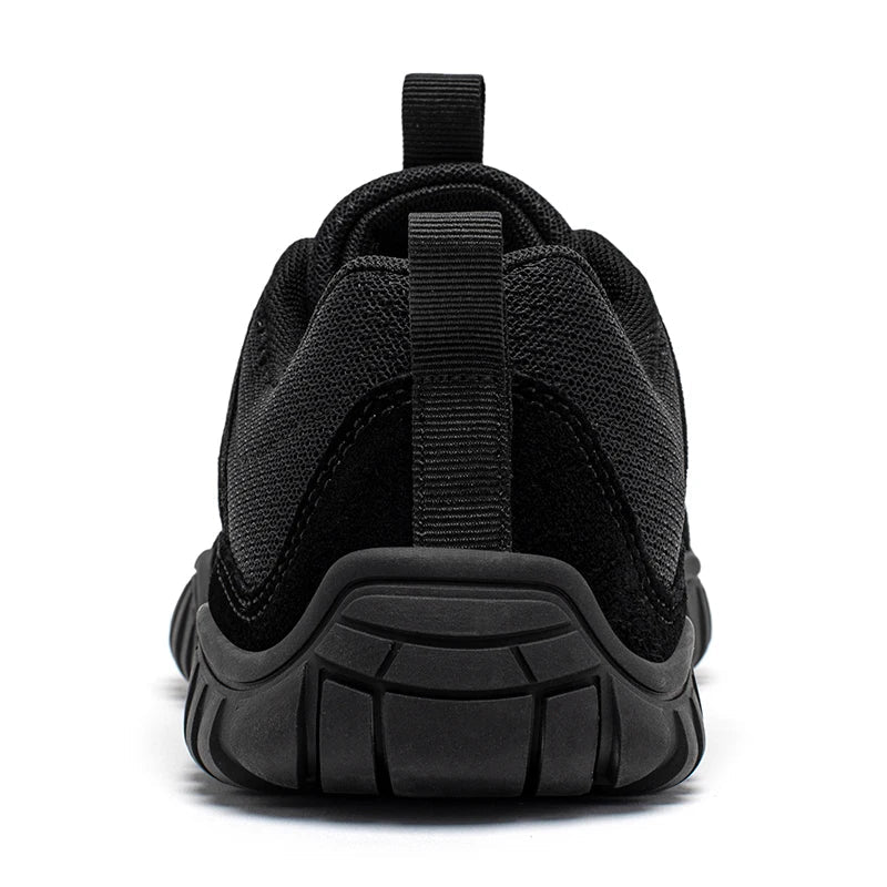 Wide Toe Walking Shoes Men Women Non Slip Outdoor Sneakers Lace Up Mesh Breathable Running Shoes