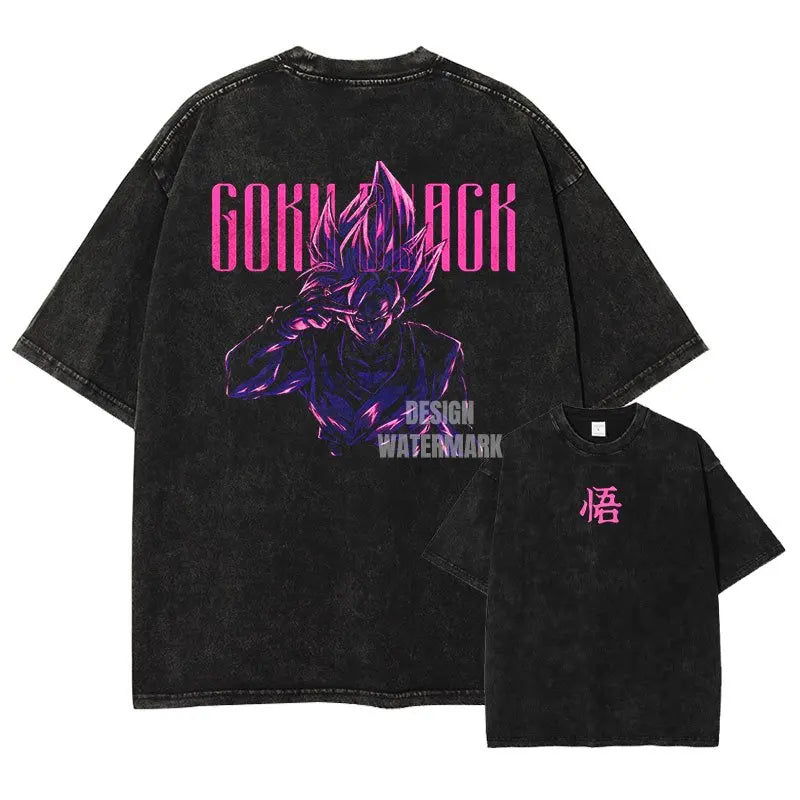 Oversized T-shirt High Quality 100% Cotton Vegeta Ultra Ego Front and Back Print Unisex Casual