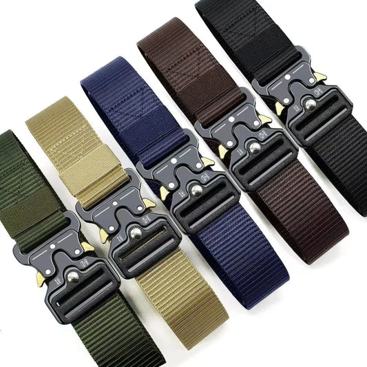 2-piece set of new men's waist belt, quick release buckle casual belt, suitable for cycling, climbing, fishing, golf and other s
