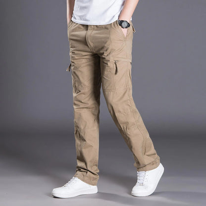 Mens Cargo Work Pants Ripstop Tactical Pants Elastic WaistWaist Hiking Pants Casual Cotton Jogger Outdoor Trousers