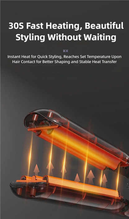 10mm Wave Curling Iron V-Shaped Wool Curling Iron Rapid Heating Five-Level Temperature Control Egg Roll Curling Iron
