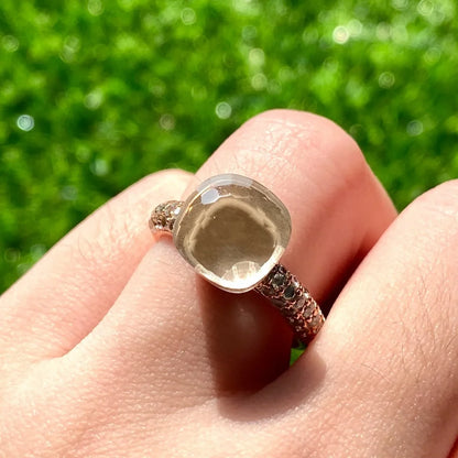 Hot Sale Elegant Candy Color Rose Gold Plated Ring Women Sparkling Zircon Crystal Fashion Jewelry Gift 28 Shades Birthday Gift