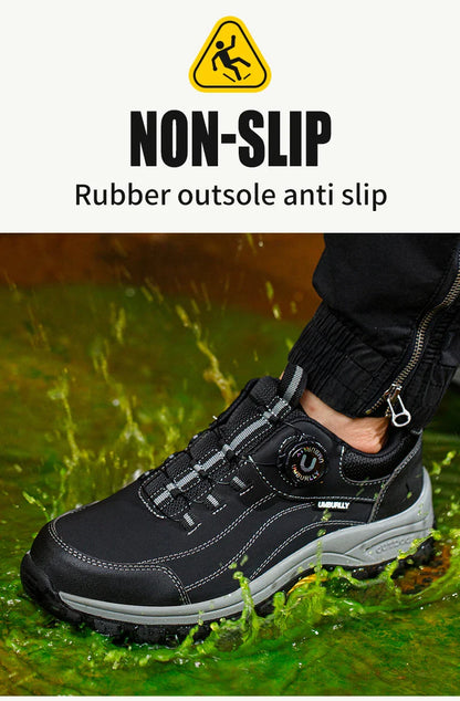 Men's Steel Head Safety Shoes Puncture And Smash Resistant Lightweight Sole Breathable Upper for Outdoor Workshop Work Shoes