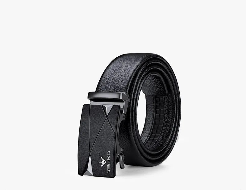 Men's cowhide casual pants belt, automatic buckle business belt, fashionable formal versatile belt