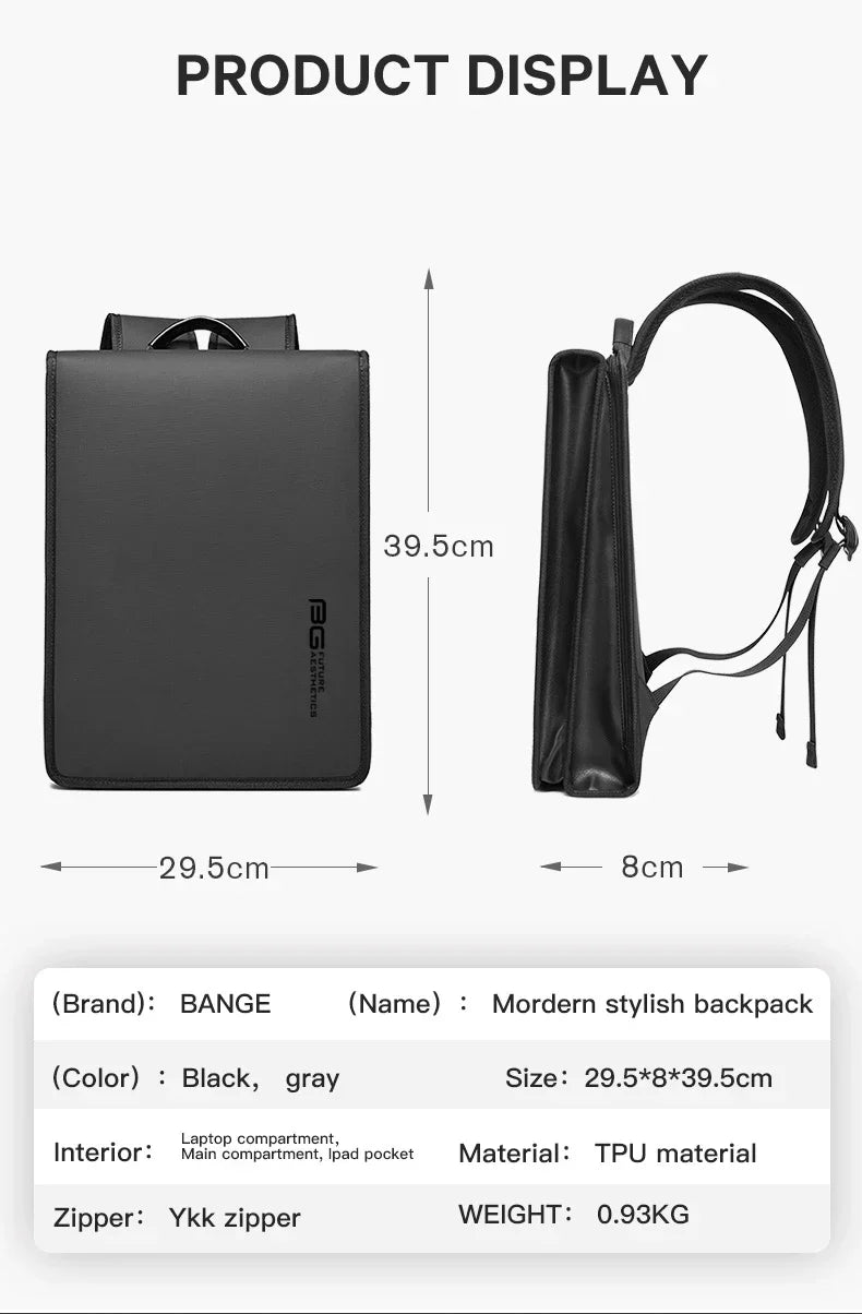 New Design Men Backpack Waterproof Fits for 14.1 inch Laptop Bag Teenager Travel Bag School Bag City Business Backpack Man
