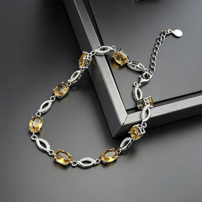 Zultanite Bracelet Sterling 925 Silver Oval Cut 5*7mm Created Sultanite Color Chance Fine Jewelry for Women Wedding Party Gift