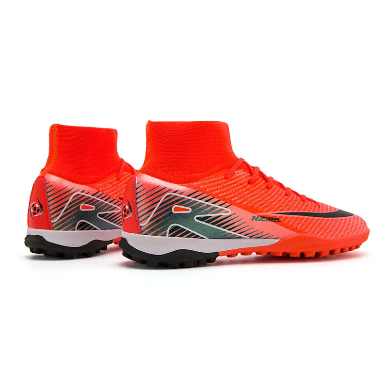 Kids Soccer Cleats for Boys and Girls Youth High-top Football Shoes Outdoor Athletic Turf Soccer Shoes