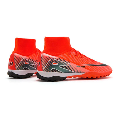 Kids Soccer Cleats for Boys and Girls Youth High-top Football Shoes Outdoor Athletic Turf Soccer Shoes