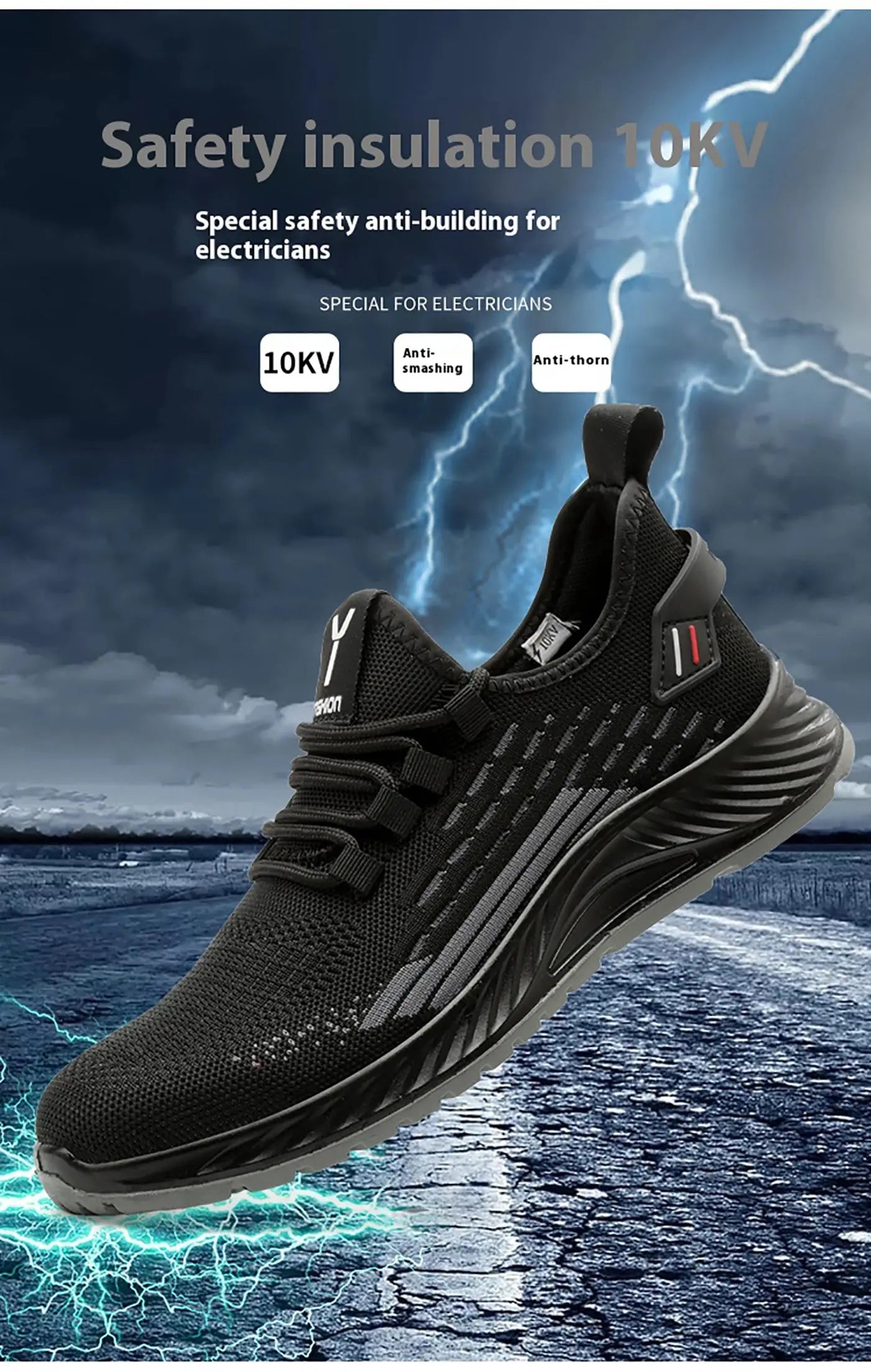 Summer New Breathable Insulated Safety Shoes Anti smashing, Anti piercing, Wear resistant Work Shoes