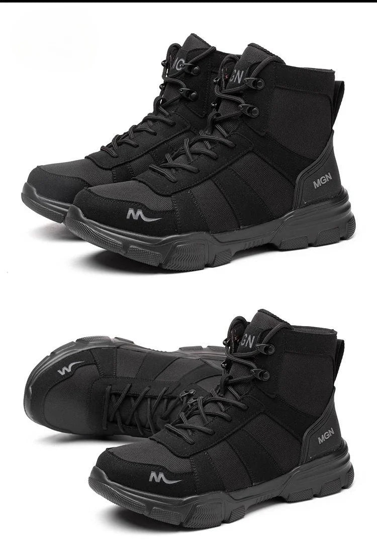 48 Plus Size Platform Non Slip Work Safety Boots Men Steel Toe Cap Anti-smash Sneakers Shoes Anti Puncture Security Boots
