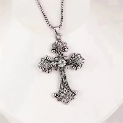 European And American Fashion Personality Retro Gothic Cross Necklace For Men And Women Street Hip-Hop Trendsetters Versatile Pe