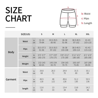 Men's Running Shorts Outdoor Sports Training Exercise Jogging Gym Fitness 2 in 1