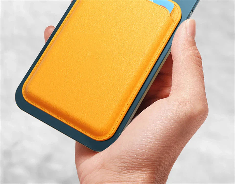 For Magsafe Wallet Card Holder Case For Apple iPhone 17 16 15 14 13 12 Pro Max Magnetic Leather Bag Adsorption Cover Accessory