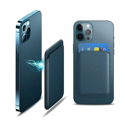 For Magsafe Wallet Card Holder Case For Apple iPhone 17 16 15 14 13 12 Pro Max Magnetic Leather Bag Adsorption Cover Accessory