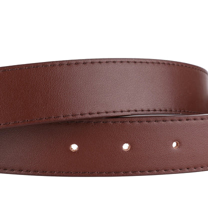 New Luxury Double Genuine Leather Belt for Women Jeans Casual Dress Square Alloy Buckle Ladies Trendy Belts Fashion Waistband