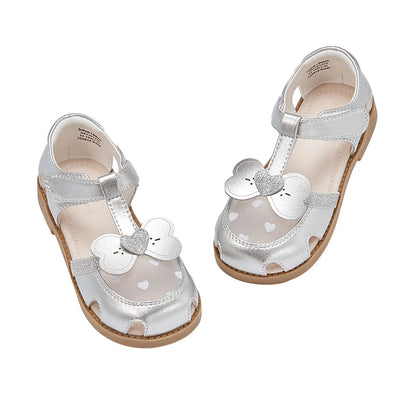 Girls Silvery Sandals Summer Children Shoes Mesh Fashion Princess Cool Breathable Sweet Party Casual Sandal DB2261255