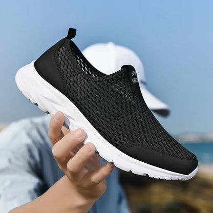 Men's Sneakers Breathable Mesh Men Casual Shoes Outdoor Non-Slip Big Size Loafers Walking Lightweight Male Tennis shoes