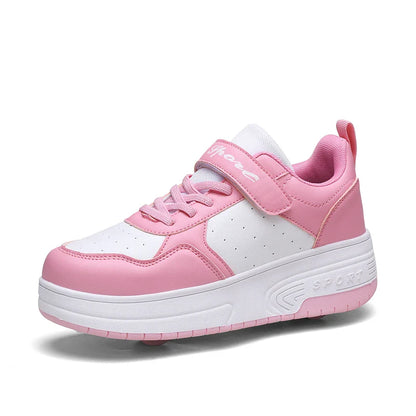 Ultra-Light Two Wheels Children's Sport Roller Skate Shoes For Kids Boys Girls Walking Running Sneakers Outdoor