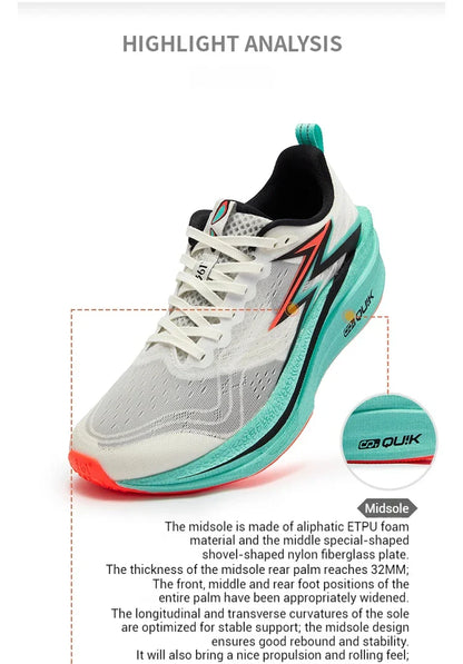 Degrees Flame 4.0 MIX Men Running Shoes Carbon Plate Racing Marathon Stable Rebound Wear-resistant Male Sneakers 672512204