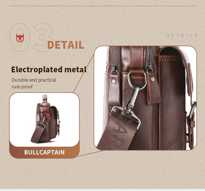 New Genuine Leather Men Crossbody Bag Male Briefcase Messenger Bag Casual Business Briefcase Style Men Shoulder Bag