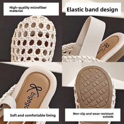 Traditional Woven Sandals Young Child in Summer 2026 New Child Flat Shoe Retro Baby Walking Shoe Girls Casual Sandals Baby Shoes