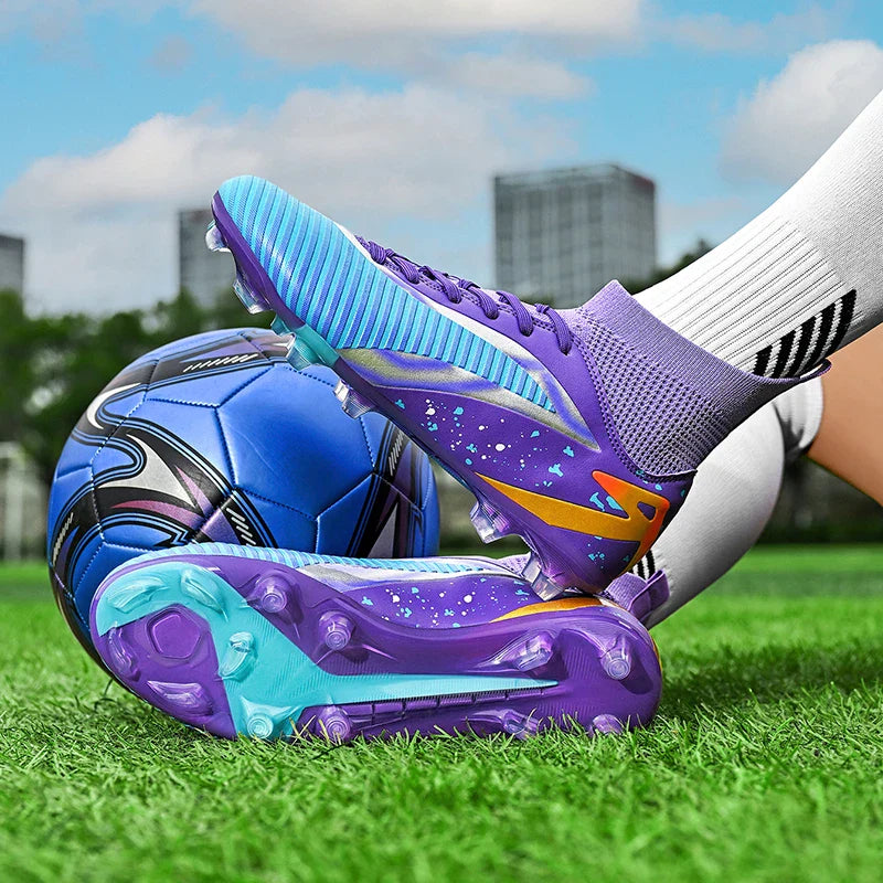 New Men Football Boots Sports Shoes Futsal High Ankle Soccer Shoes High-quality Indoor Non-Slip Outdoor Ultralight Non-Slip
