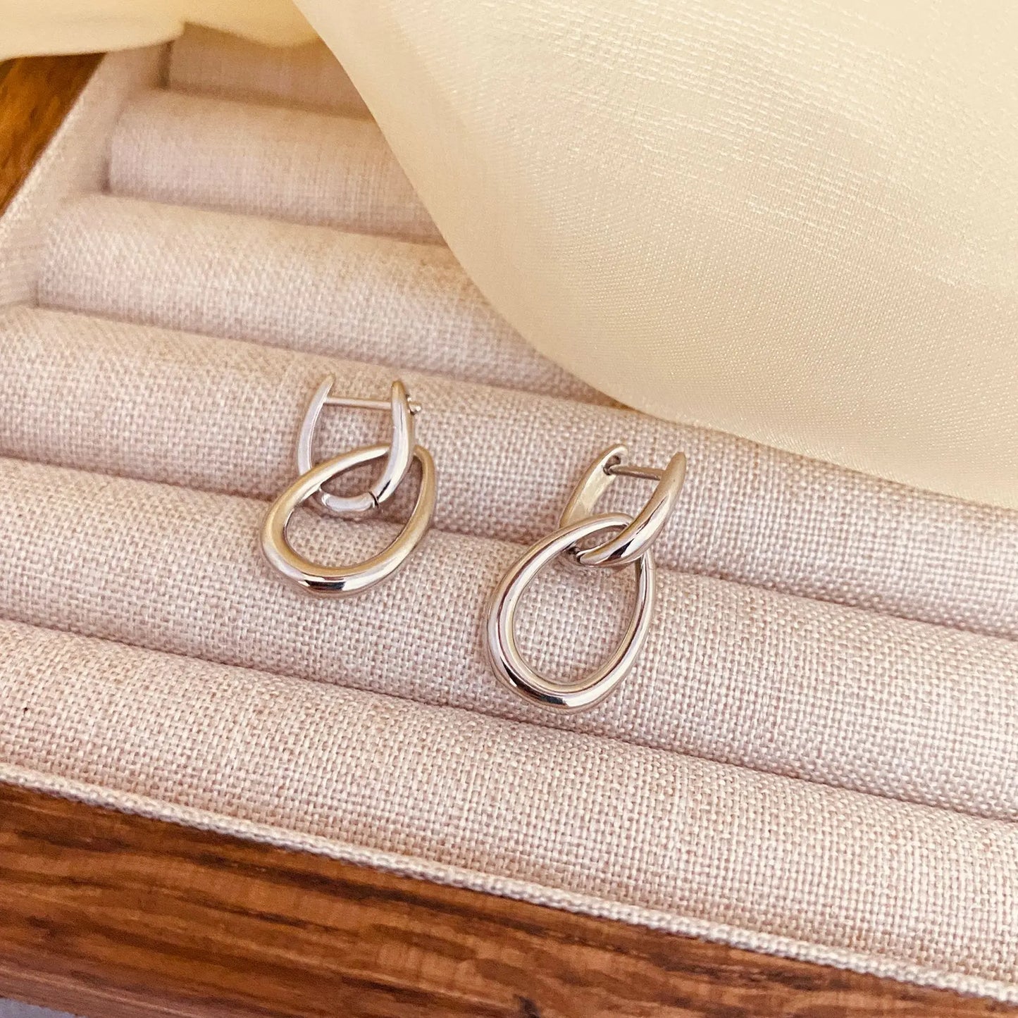 14K Gold-Plated Hypoallergenic Geometric U-Shaped Water Drop Earrings for Women Fashion Minimalist Pendant Earrings Jewelry Gift