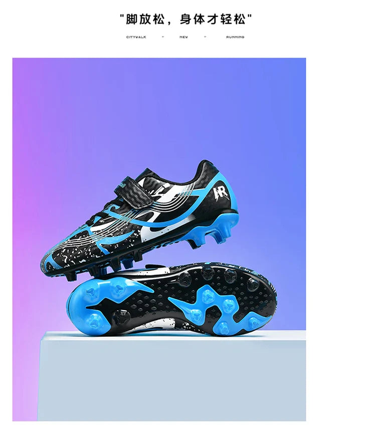 Soccer Shoes with Rubber Soles for Kids, Multicolor FG & TF Training Styles