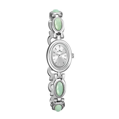 Women's Watch Ladies Bracelet Luxury Brand Waterproof Retro Natural Dongling Stone Hotan Jade Advanced Chain Watches Gift