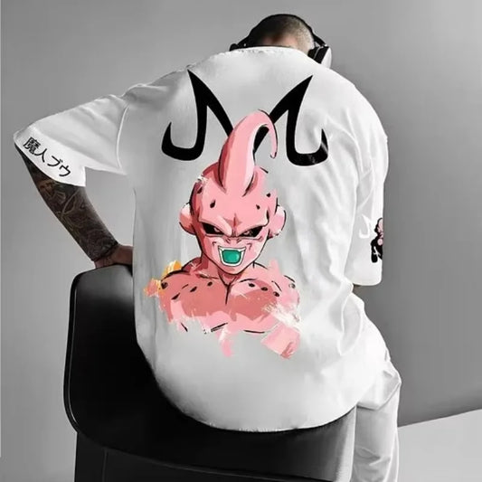 Dragon Ball 2025 Autumn/Winter Men's Hoodie Streetwear Majin Buu Anime Printed Casual Loose Version Harajuku Parent-child Top