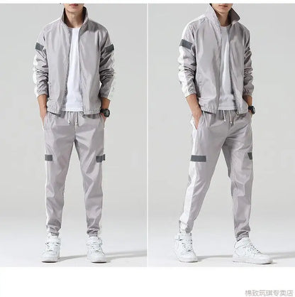 Sports Suit Men's Spring and Autumn Casual Running Sportswear Cardigan Casual Sweater Three-piece Suit