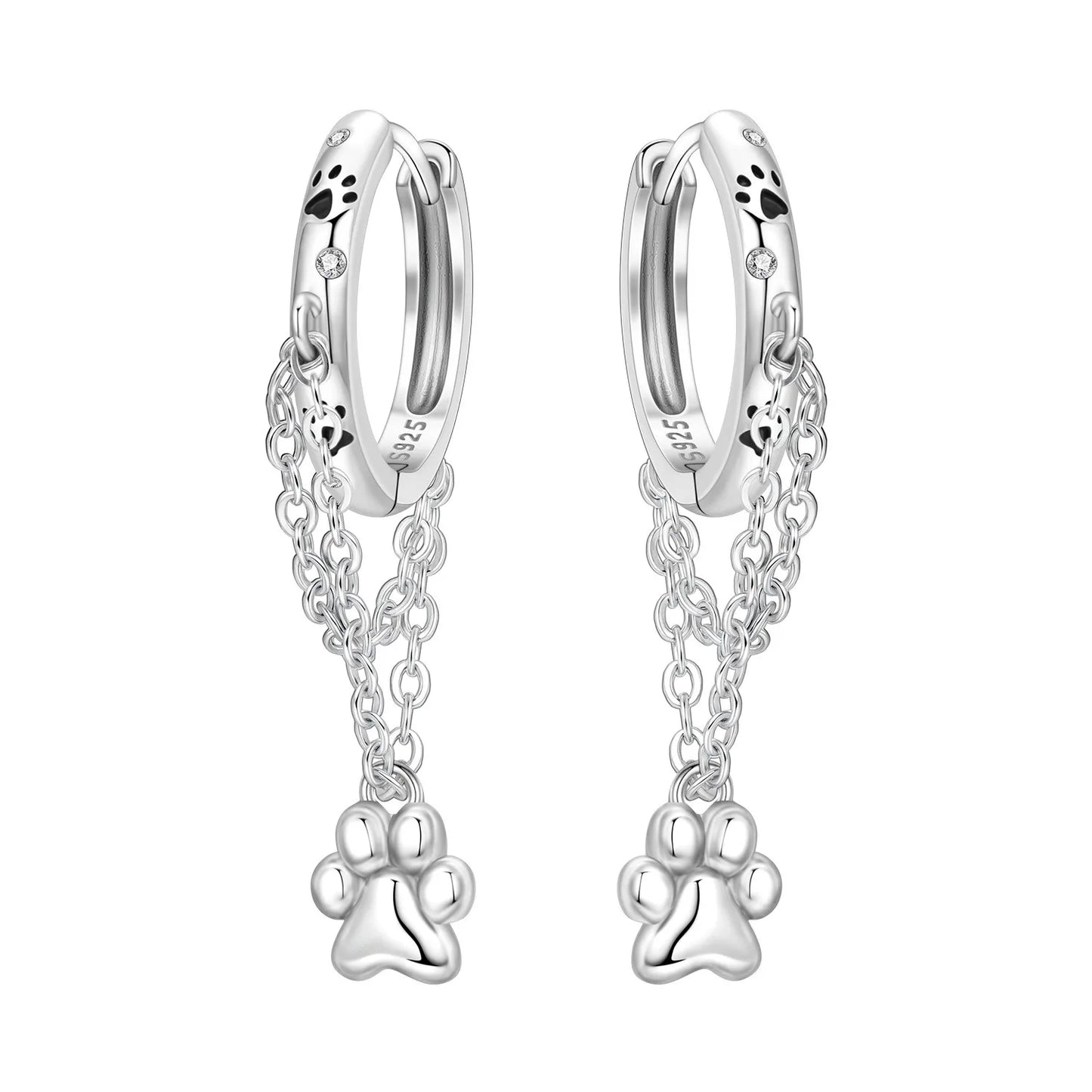 925 Sterling Silver Multi Layer Starry Tassel Drop Earrings Women Earrings Charm Trend Versatile Party Jewelry Gifts