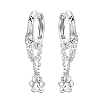 925 Sterling Silver Multi Layer Starry Tassel Drop Earrings Women Earrings Charm Trend Versatile Party Jewelry Gifts
