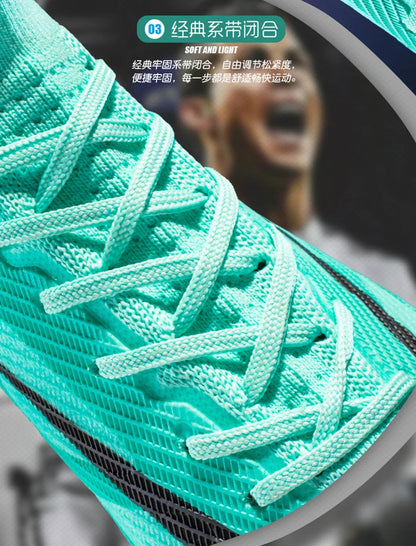 TF/FG Lightweight Ankle Football Boots Men's Football Shoes Outdoor Anti slip Grass Professional Training Tournament Sports Shoe