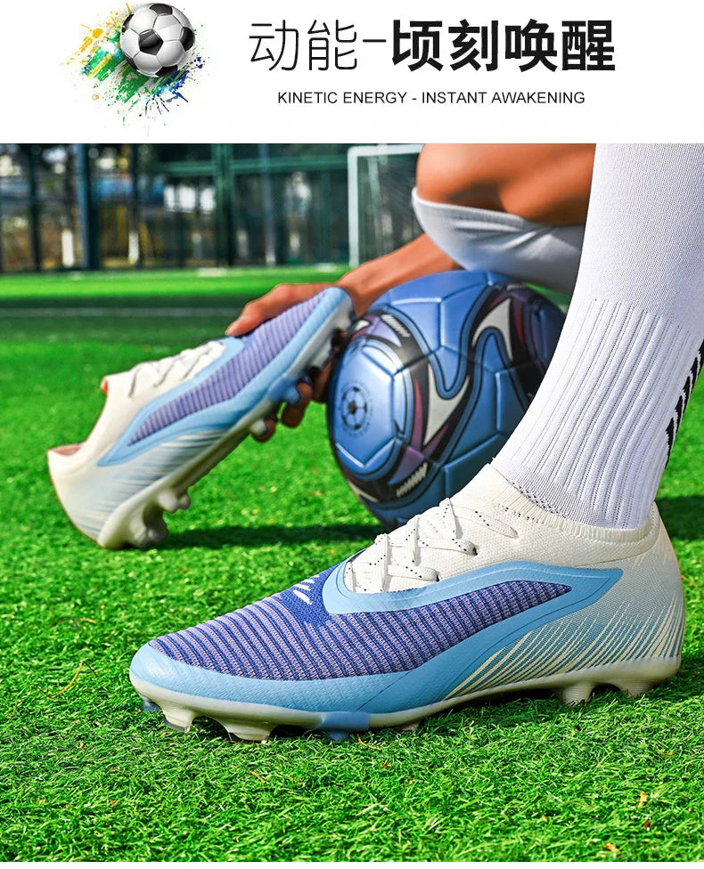 New Football Shoes Professional Low-top Soccer Field Cleats Outdoor Breathable Athletic Spikes Youth Boys Football Shoes Unisex