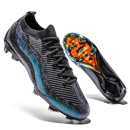 Men's Sports Football Shoes Fg/Ag Long Nail Adult Artificial Grassland Durable Training Specific Shoes High-Tops Non Slip Shoes