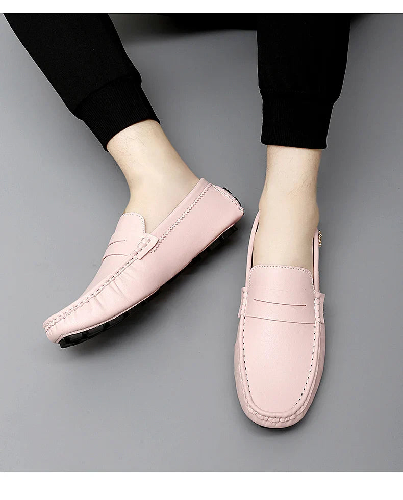 2025 New Handmade Beanie Shoes Men's Soft Sole Lazy Korean Style Trbottomy Easiest for Match Casual Slip-On Driving
