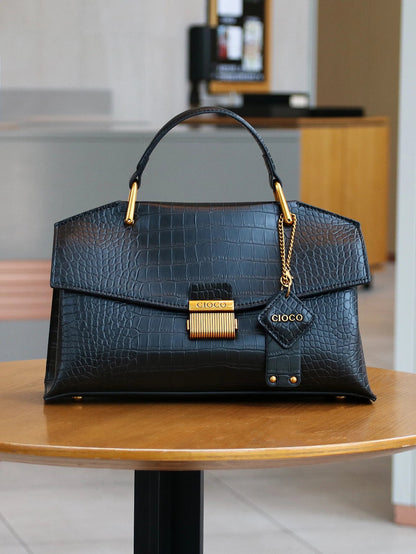 2025 new retro blue snake-shaped high-grade handbag fashion luxury luxury handbag lightweight large-capacity one-shoulder messen