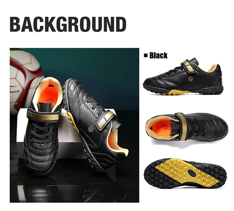 Children's Boys Low-Top Football Shoes Summer Breathable Sport Training Sneakers Outdoor Youth Turf Soccer Shoes
